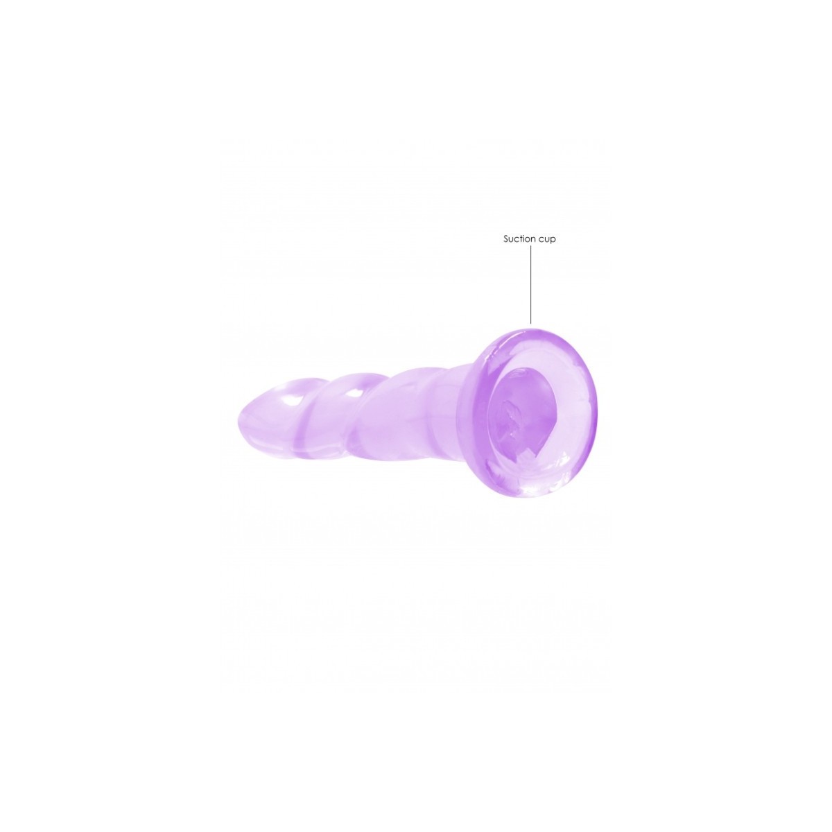 Dildo ventosa e sfere viola trasparente 17 cm