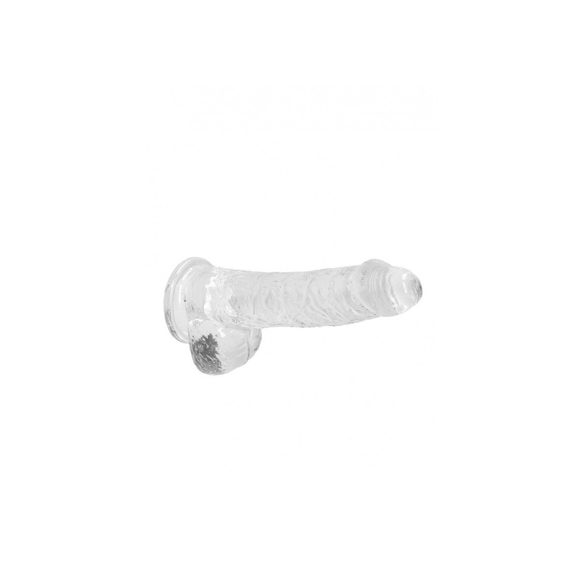 Dildo ventosa e palle trasparente 15 cm