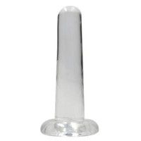 Dildo dritto ventosa trasparente 13,5 cm