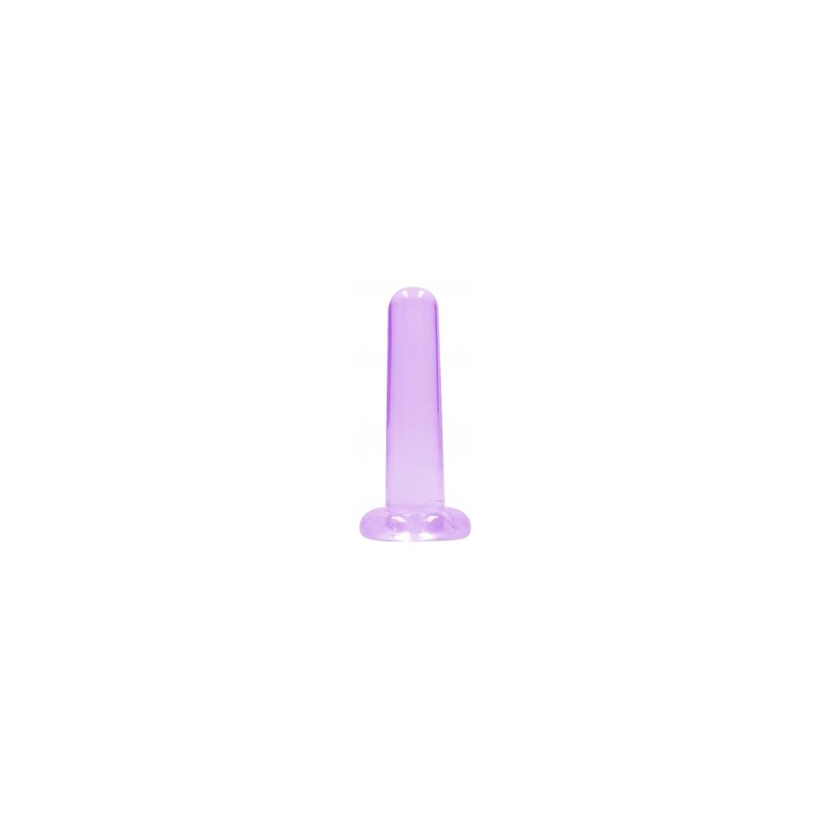 Dildo dritto ventosa viola trasparente 13,5cm