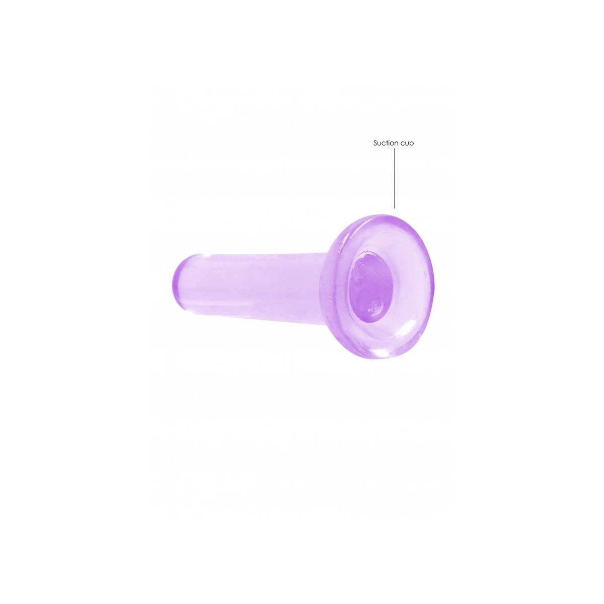 Dildo dritto ventosa viola trasparente 13,5cm