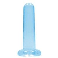 Dildo dritto ventosa blu trasparente 13,5cm