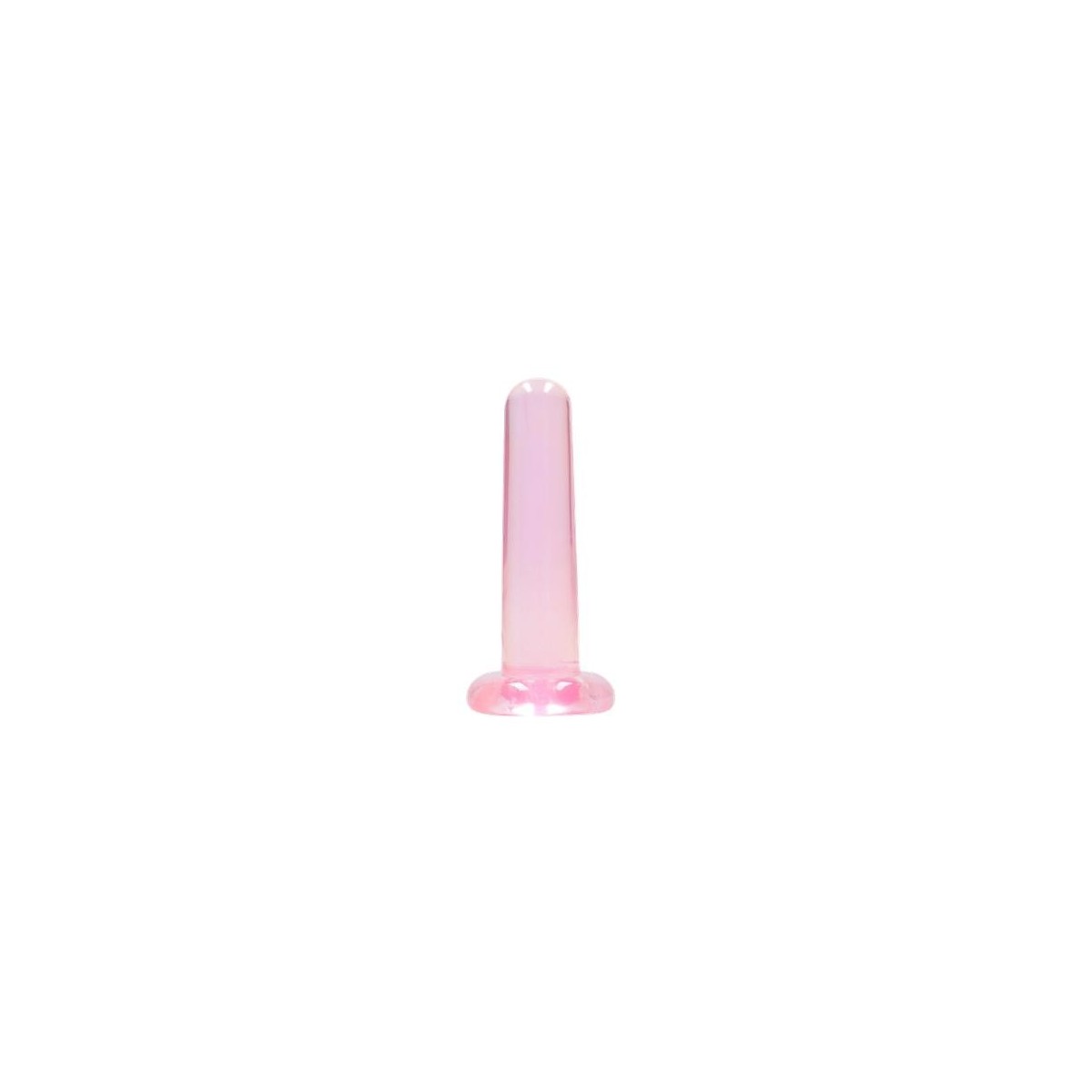 Dildo dritto ventosa rosa trasparente 13,5cm