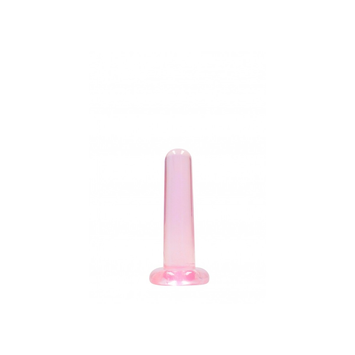 Dildo dritto ventosa rosa trasparente 13,5cm