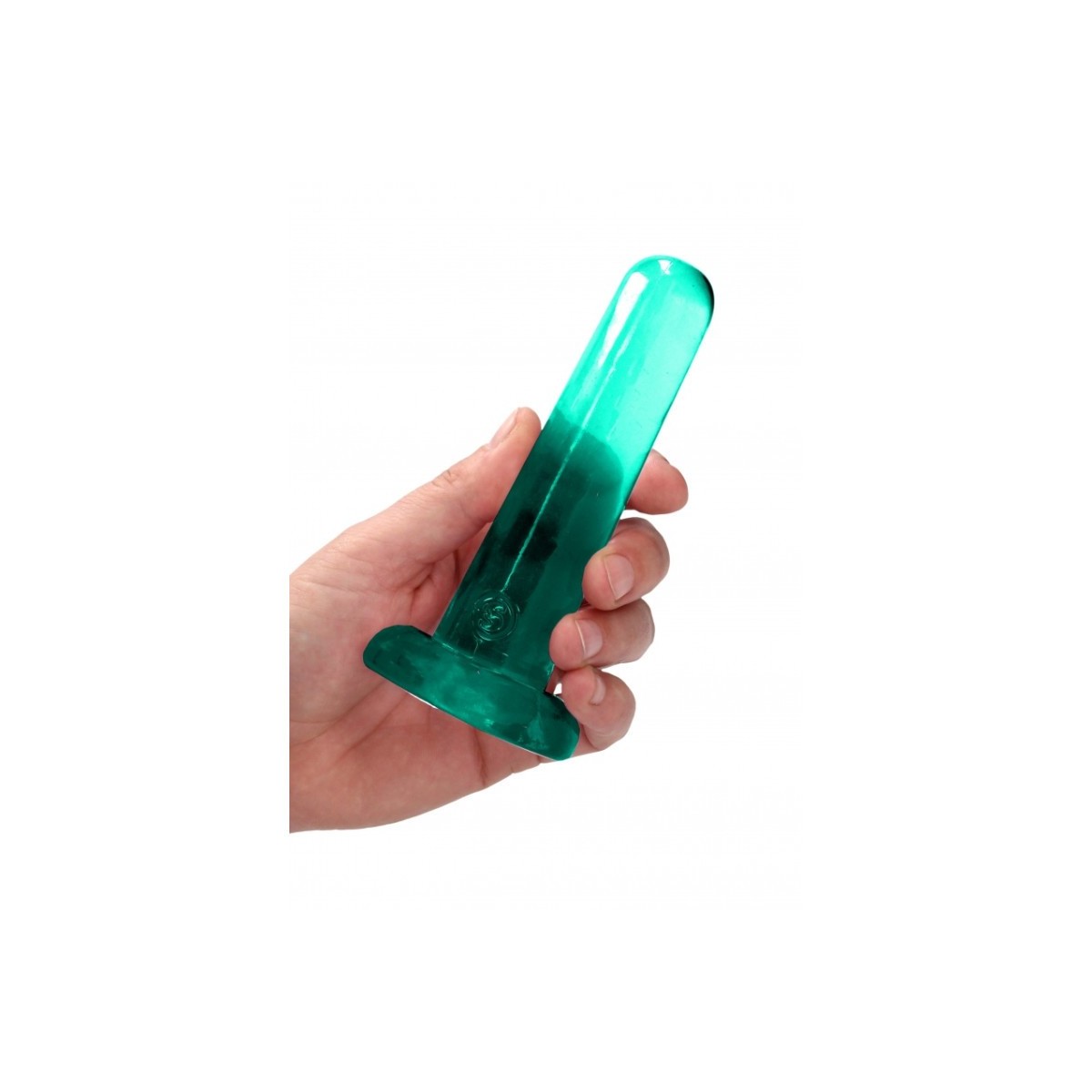 Dildo dritto ventosa verde trasparente 13,5cm