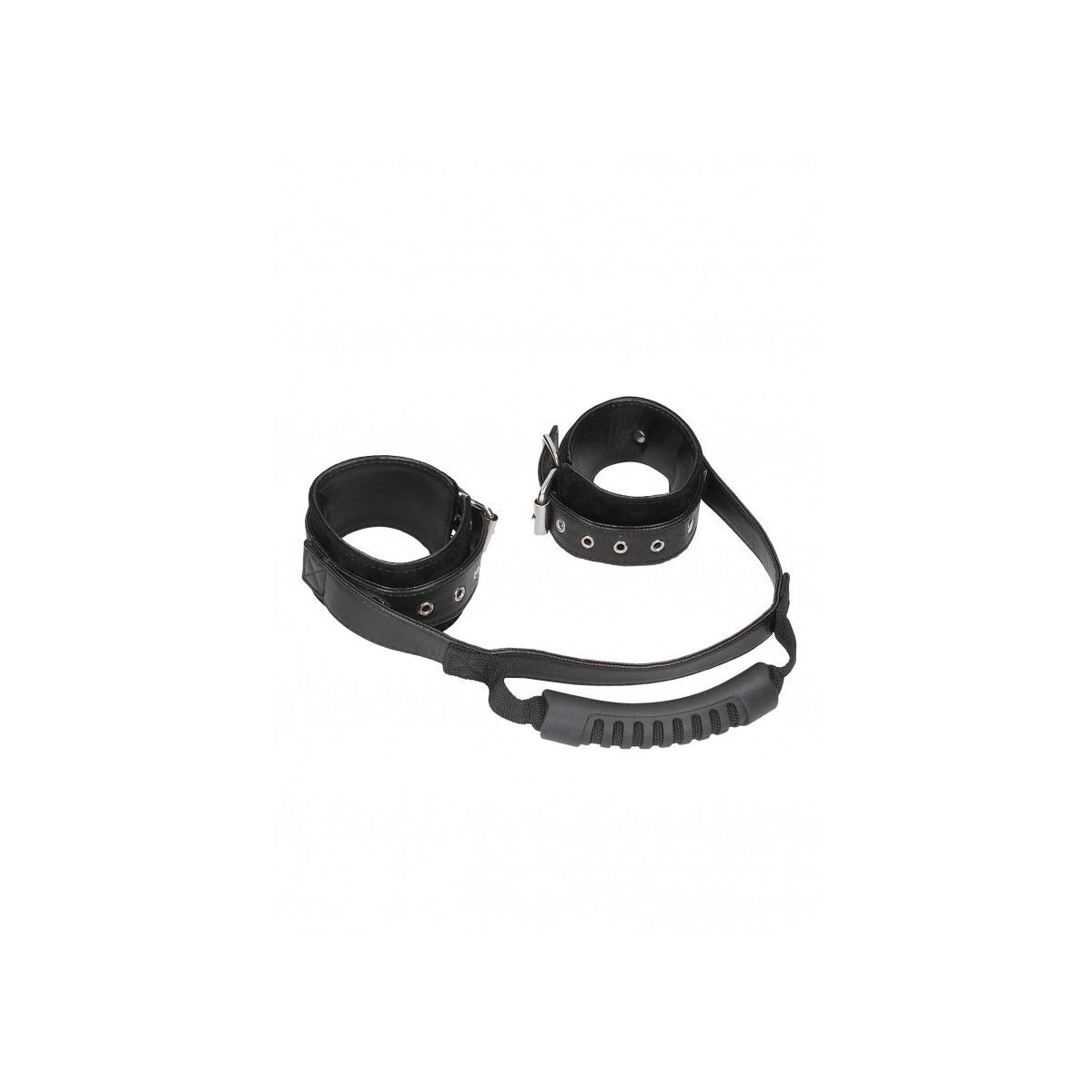 Manette Bonded Leather Hand Cuffs With Handle