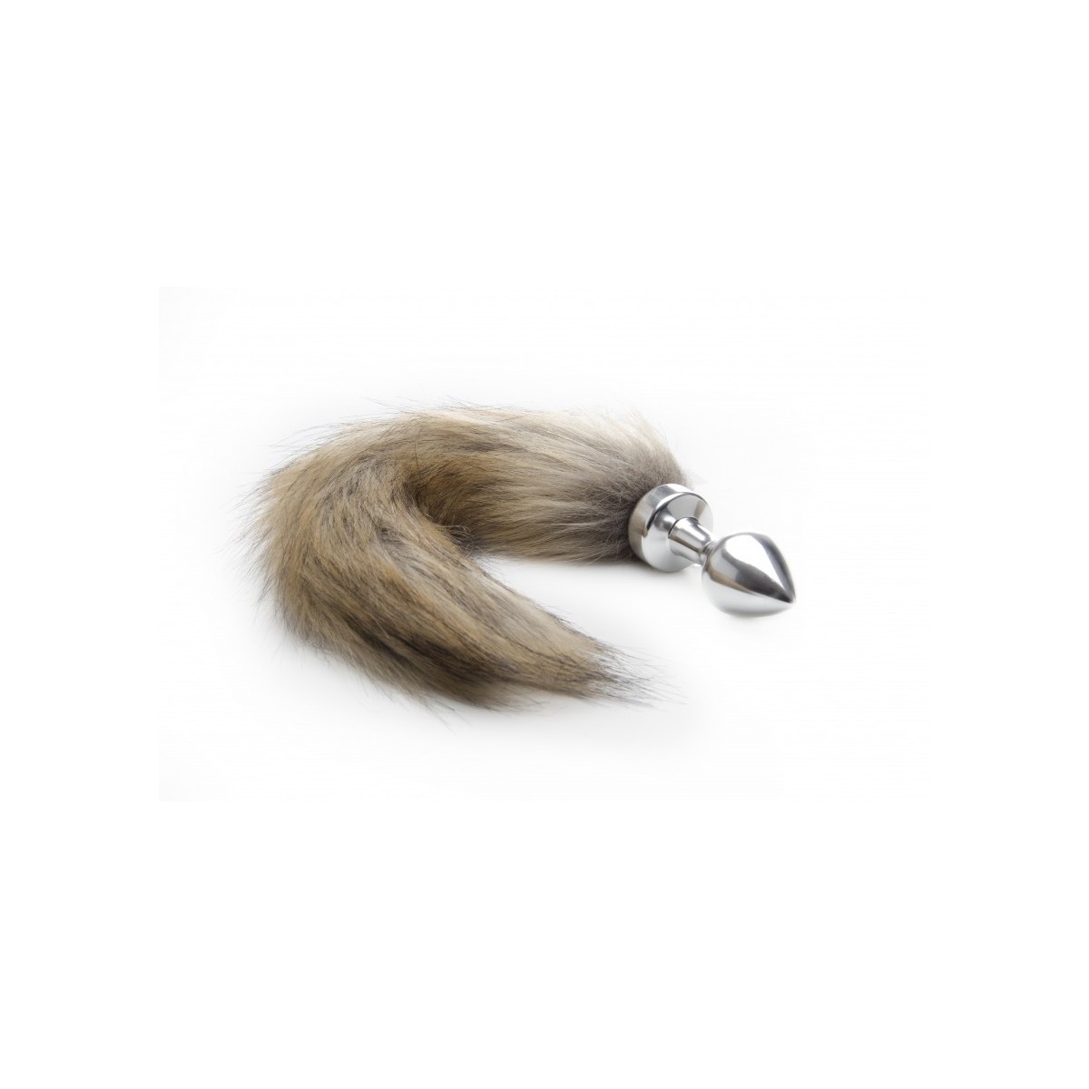 Plug con coda Fox Tail Buttplug - Silver