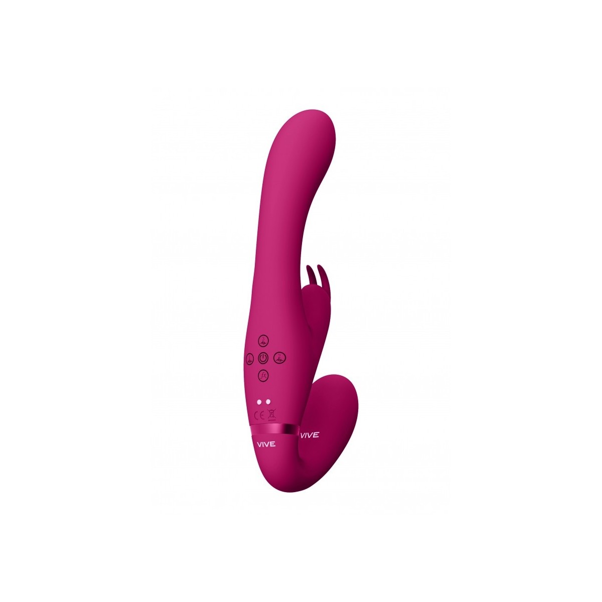 Vibratore rabbit strapon indossabile fucsia