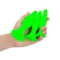 Plug Anali kit 3 pz silicone verde fluo