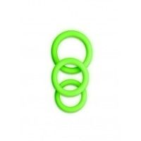 Kit 3 Anelli fallici verde fluo Ouch!