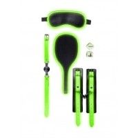 Kit Bdsm verde fluo/nero 5pz Ouch!