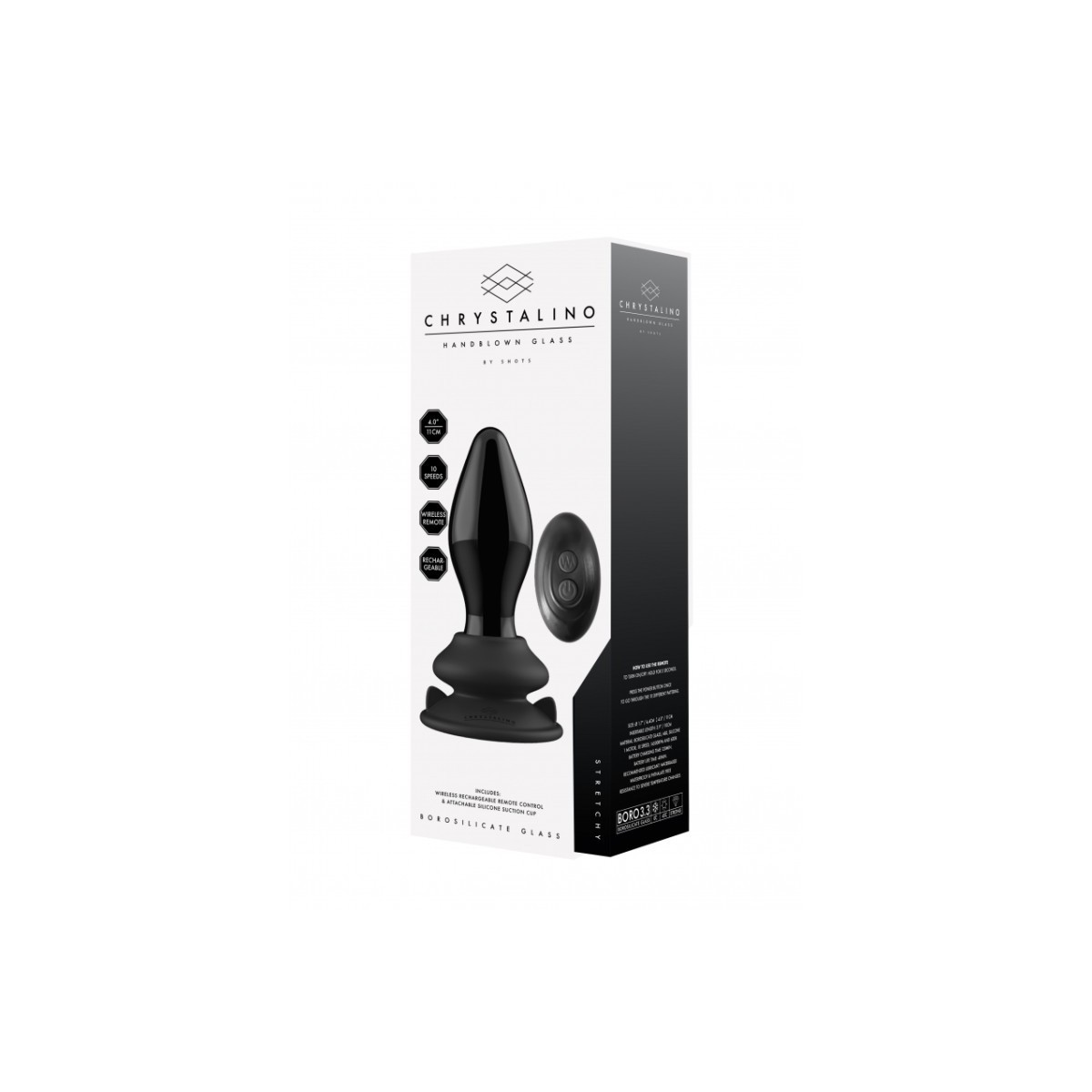 Acquista Plug anale vibrante con ventosa in vetro Stretchy Glass Vibrator  su MyShopSecret