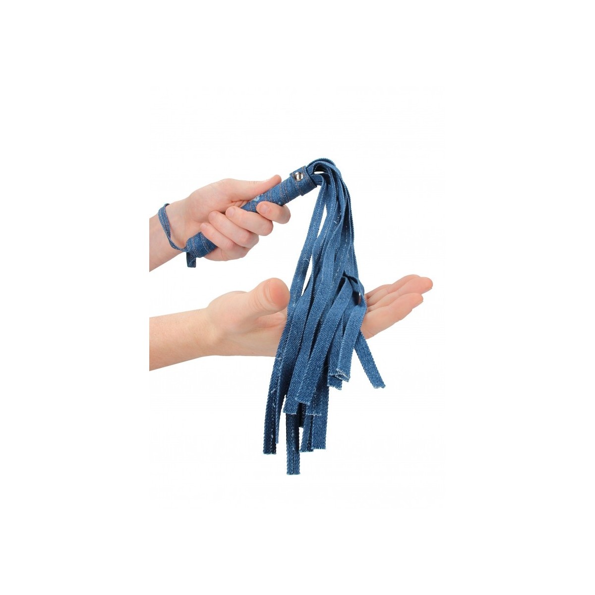 Frusta flogger stile denim blu