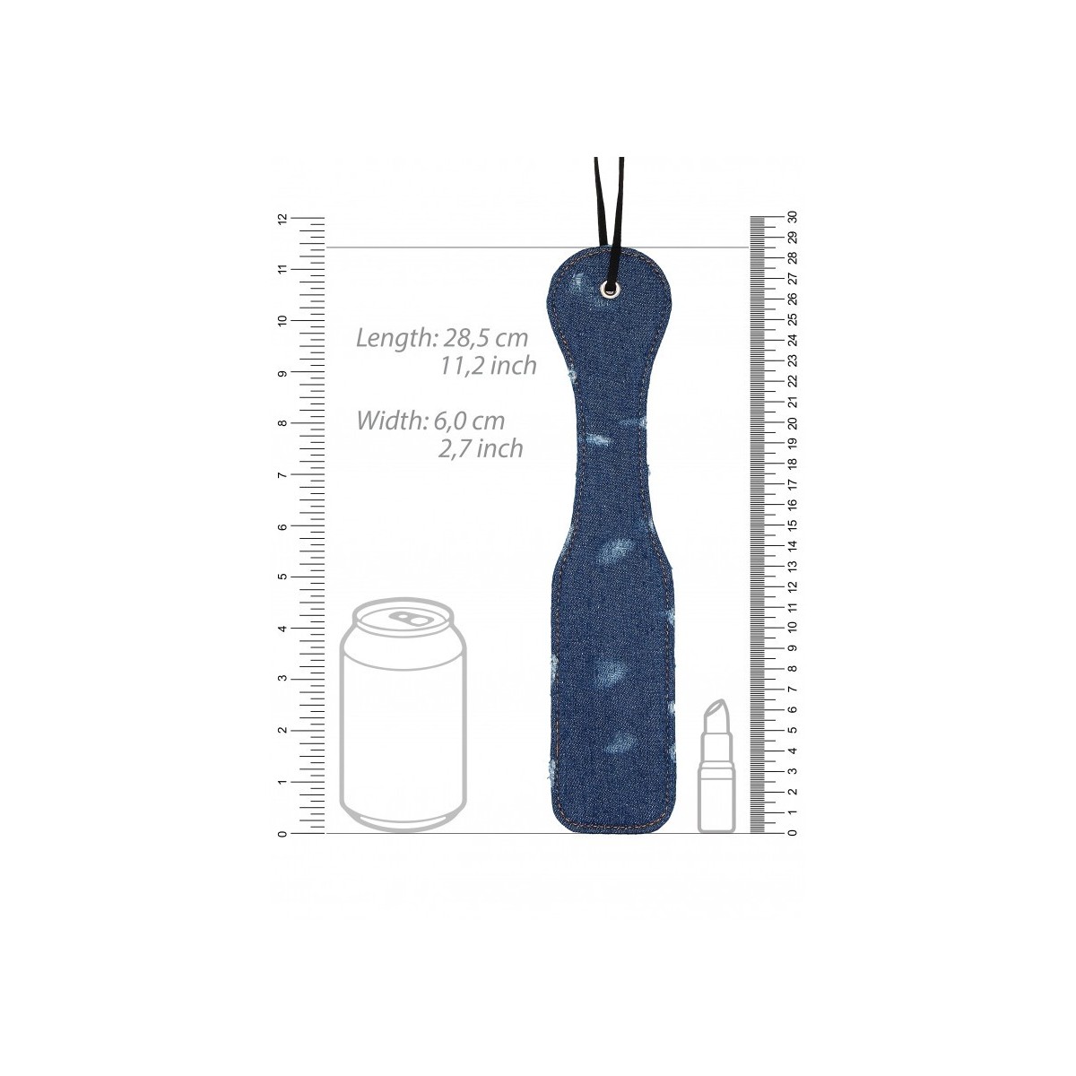 Sculacciatore paddle stile denim blu