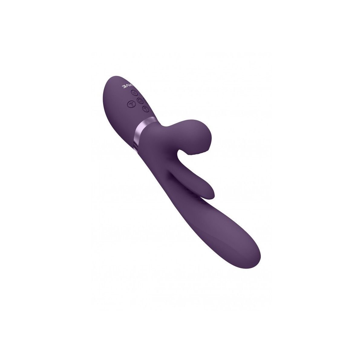 Vibratore rabbit 3 in 1 viola