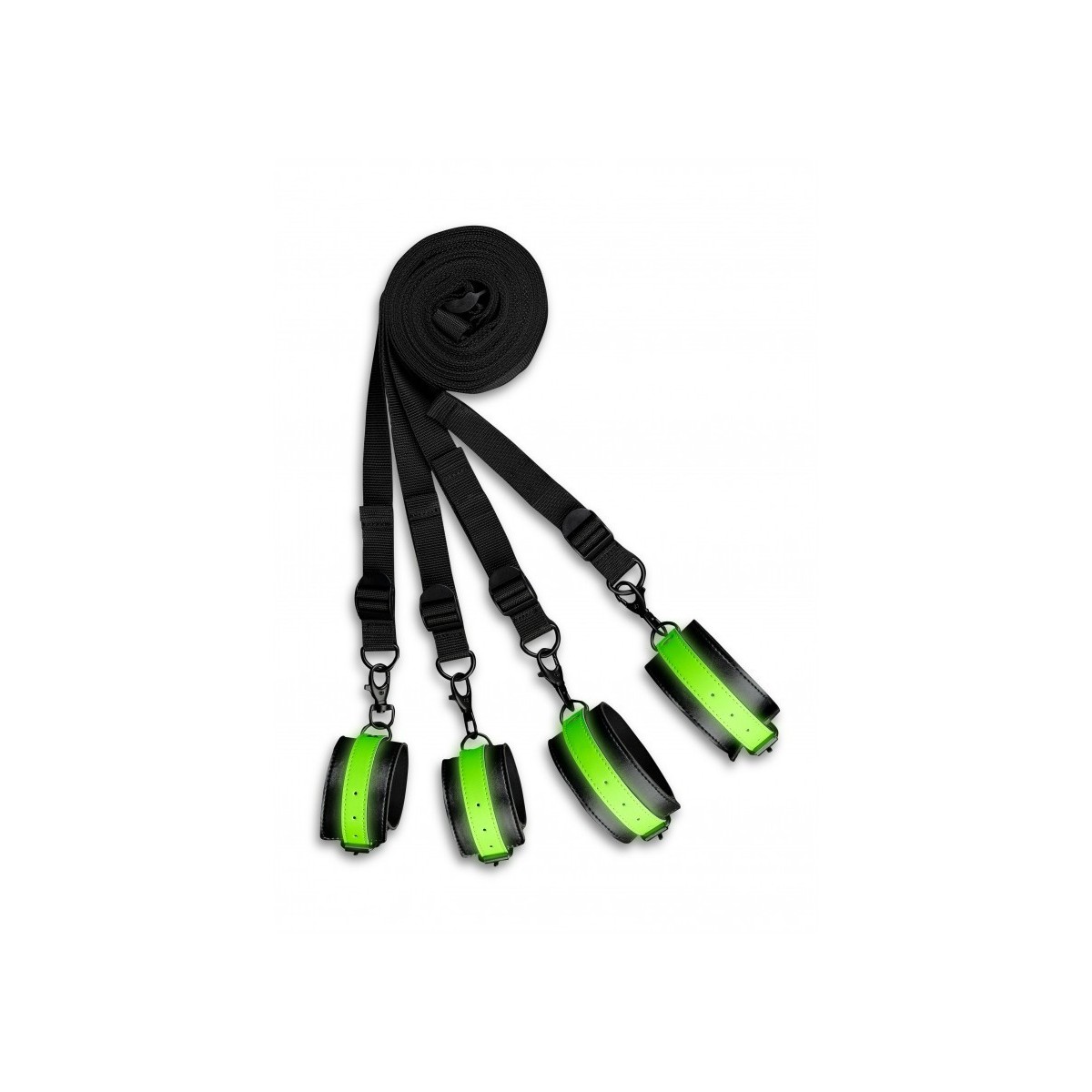 Set costrittivo per letto verde fluo/nero