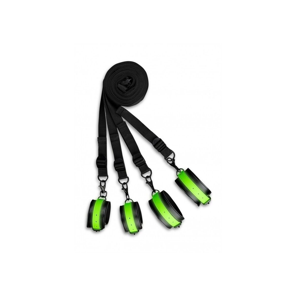 Set costrittivo letto verde fluo/nero Ouch!