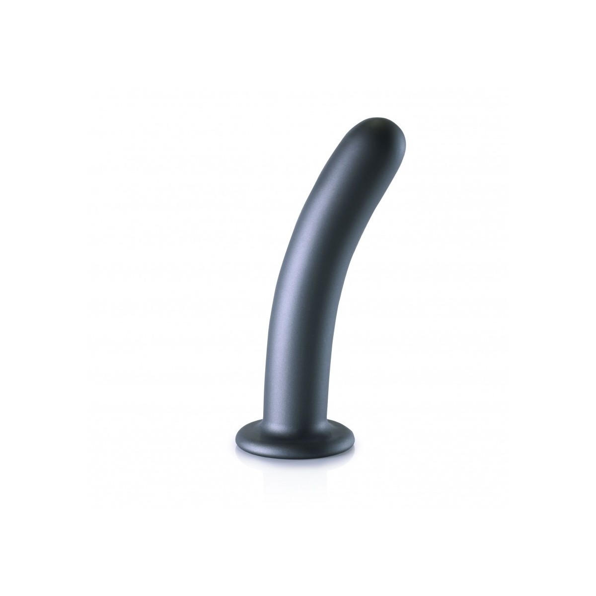 Dildo ventosa liscio punto G 17.5cm Gun Metal