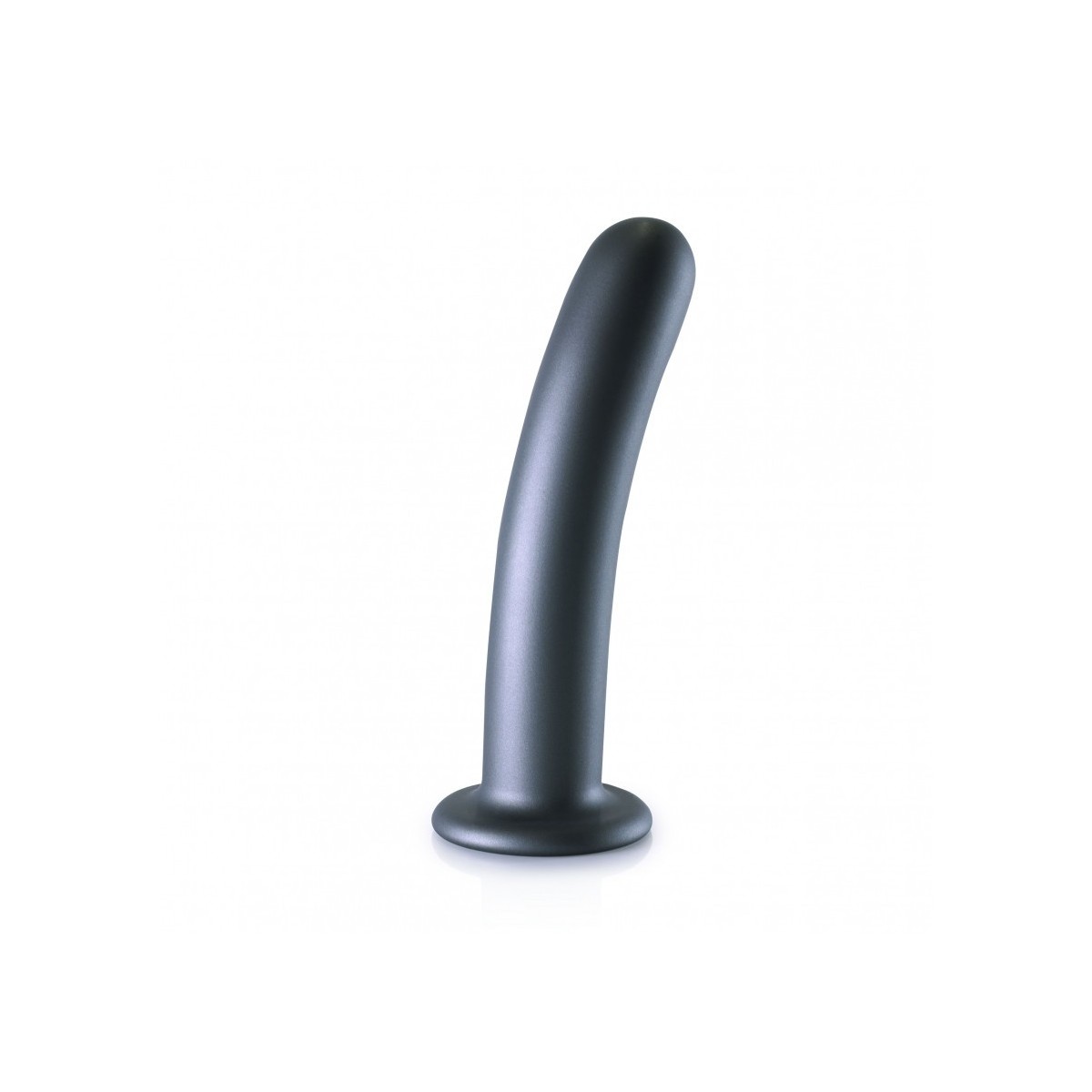 Dildo ventosa liscio punto G 17.5cm Gun Metal