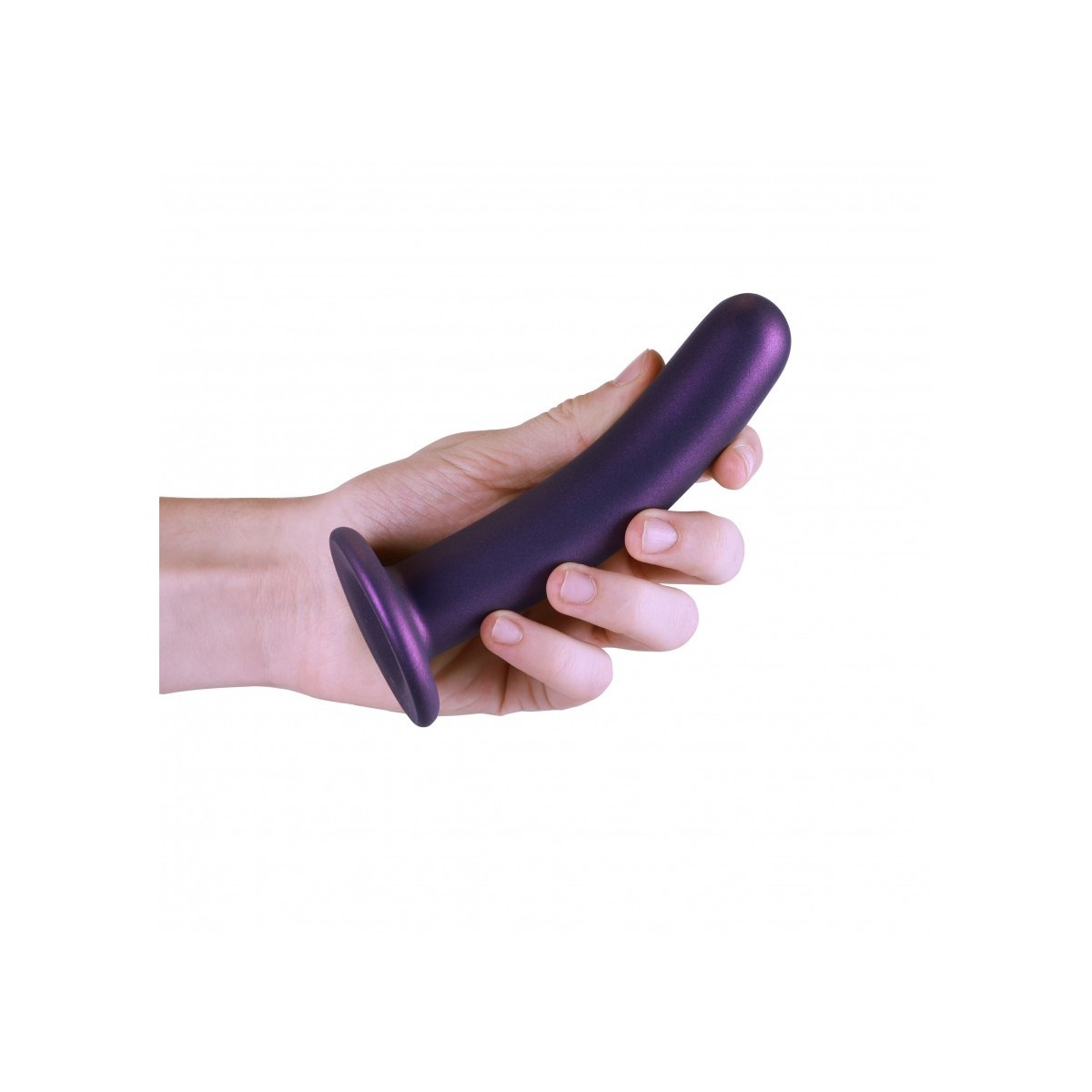 Dildo ventosa liscio punto G 15 cm Purple