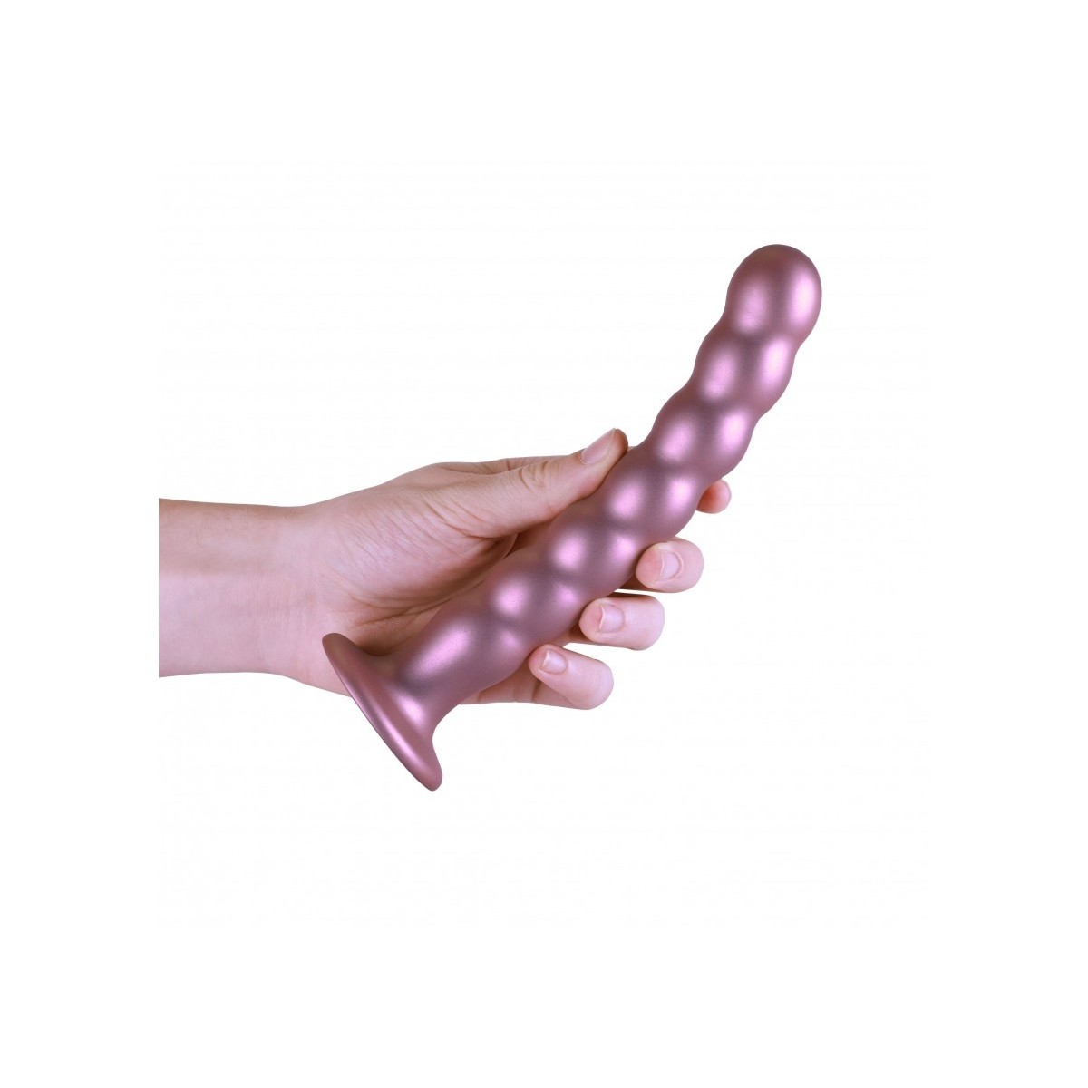 Dildo ventosa sfere punto G 21 cm Rose Gold