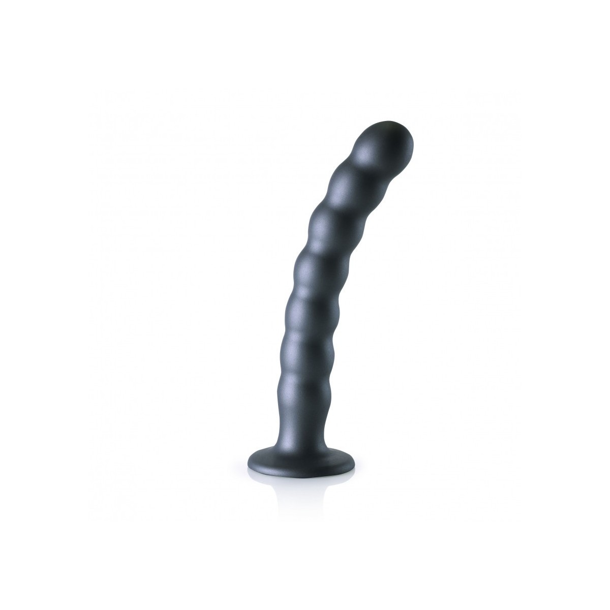 Dildo ventosa sfere punto G 21 cm Gun Metal