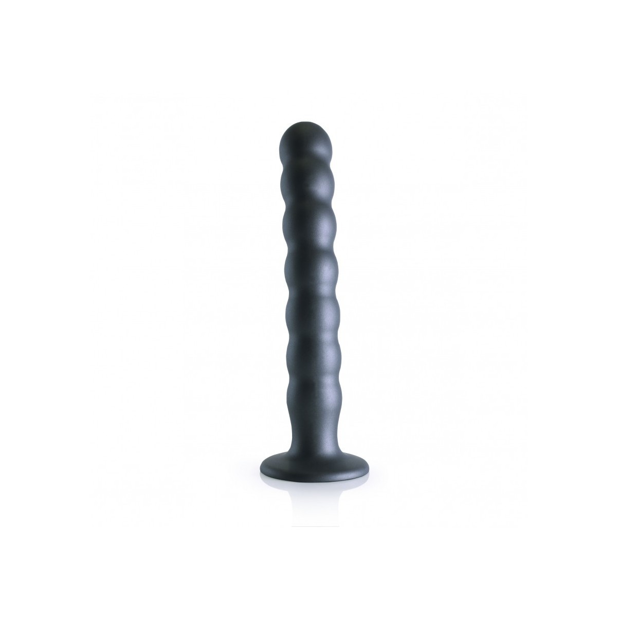 Dildo ventosa sfere punto G 21 cm Gun Metal