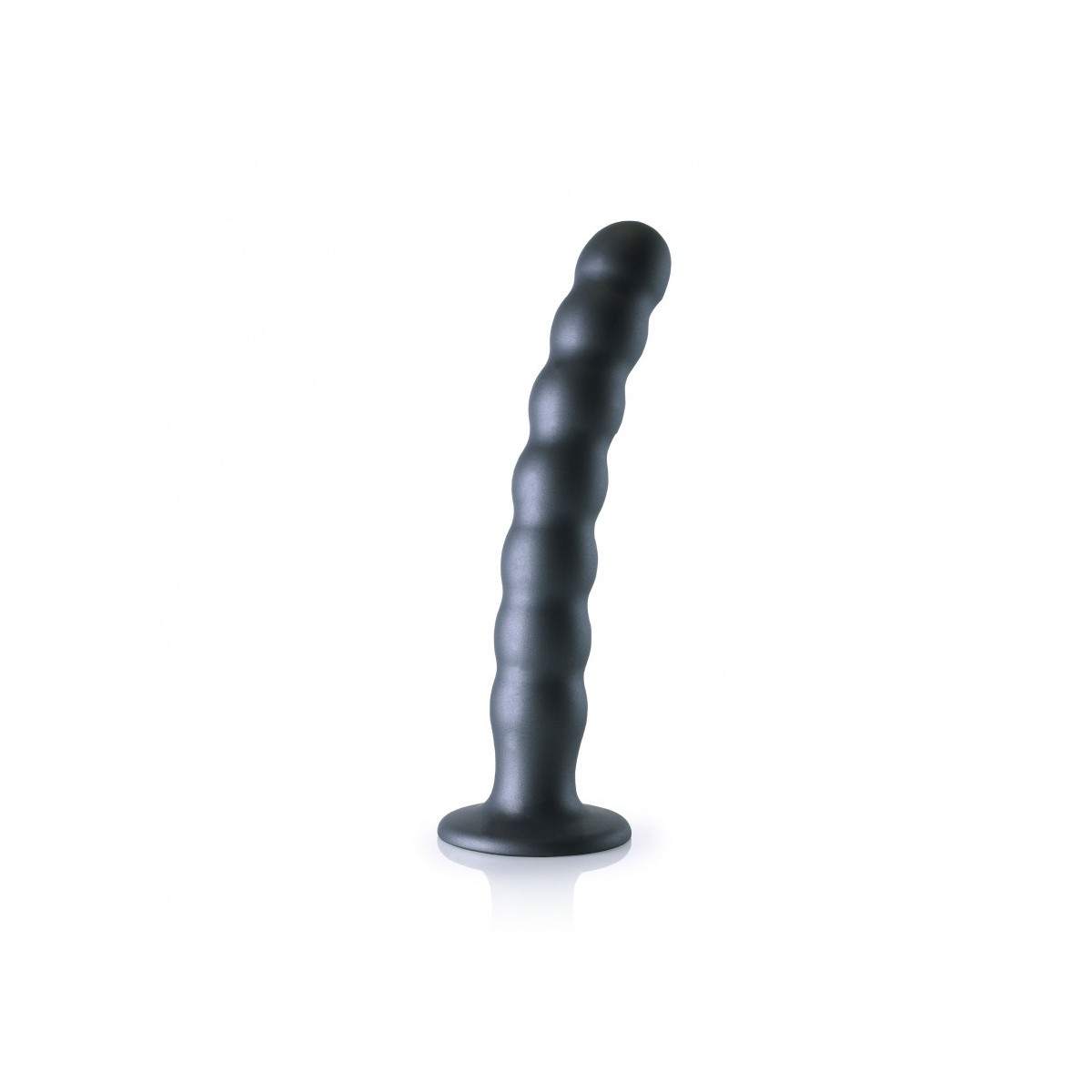 Dildo ventosa sfere punto G 21 cm Gun Metal