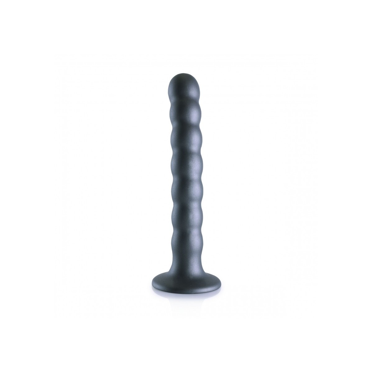 Dildo ventosa sfere punto G 17 cm Gun Metal