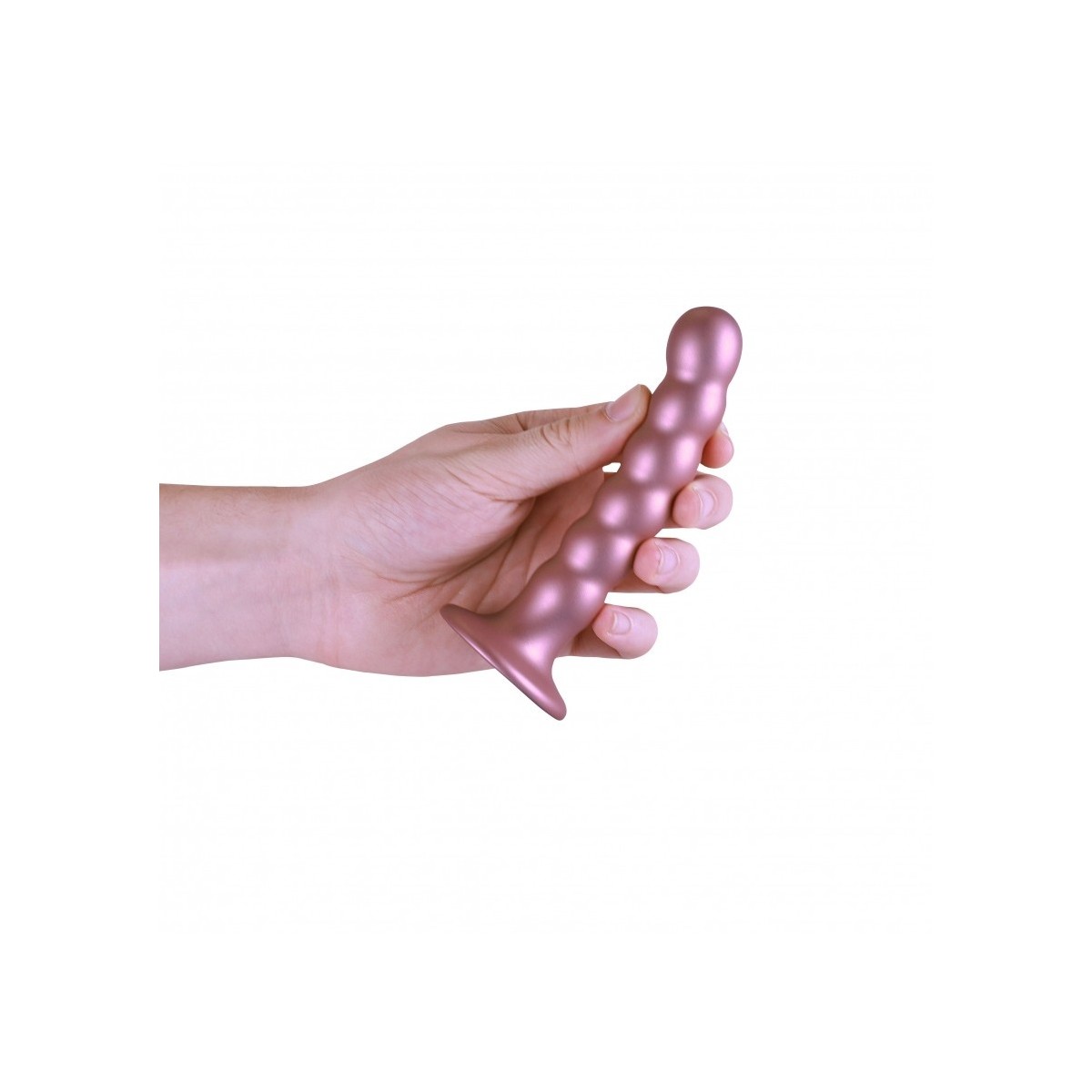 Dildo ventosa sfere punto G 13 cm Rose Gold