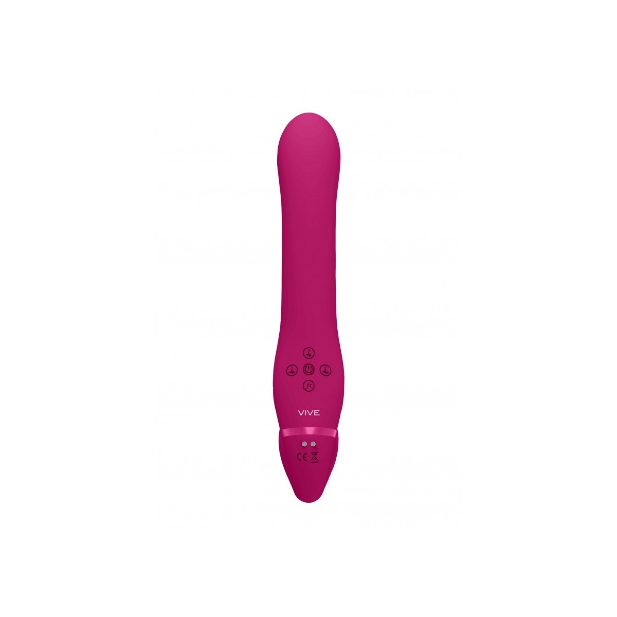 Vibratore strapon e succhia clitoride fucsia