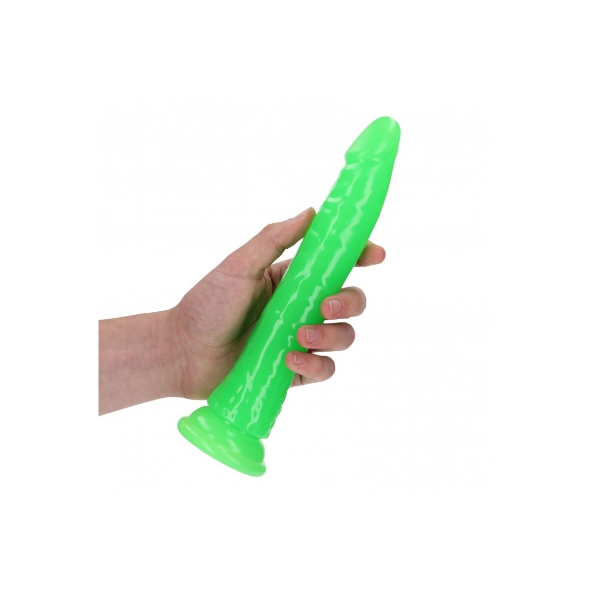 Fallo realistico Slim 22,5 cm verde fluo