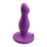 Plug anale con ventosa viola in silicone