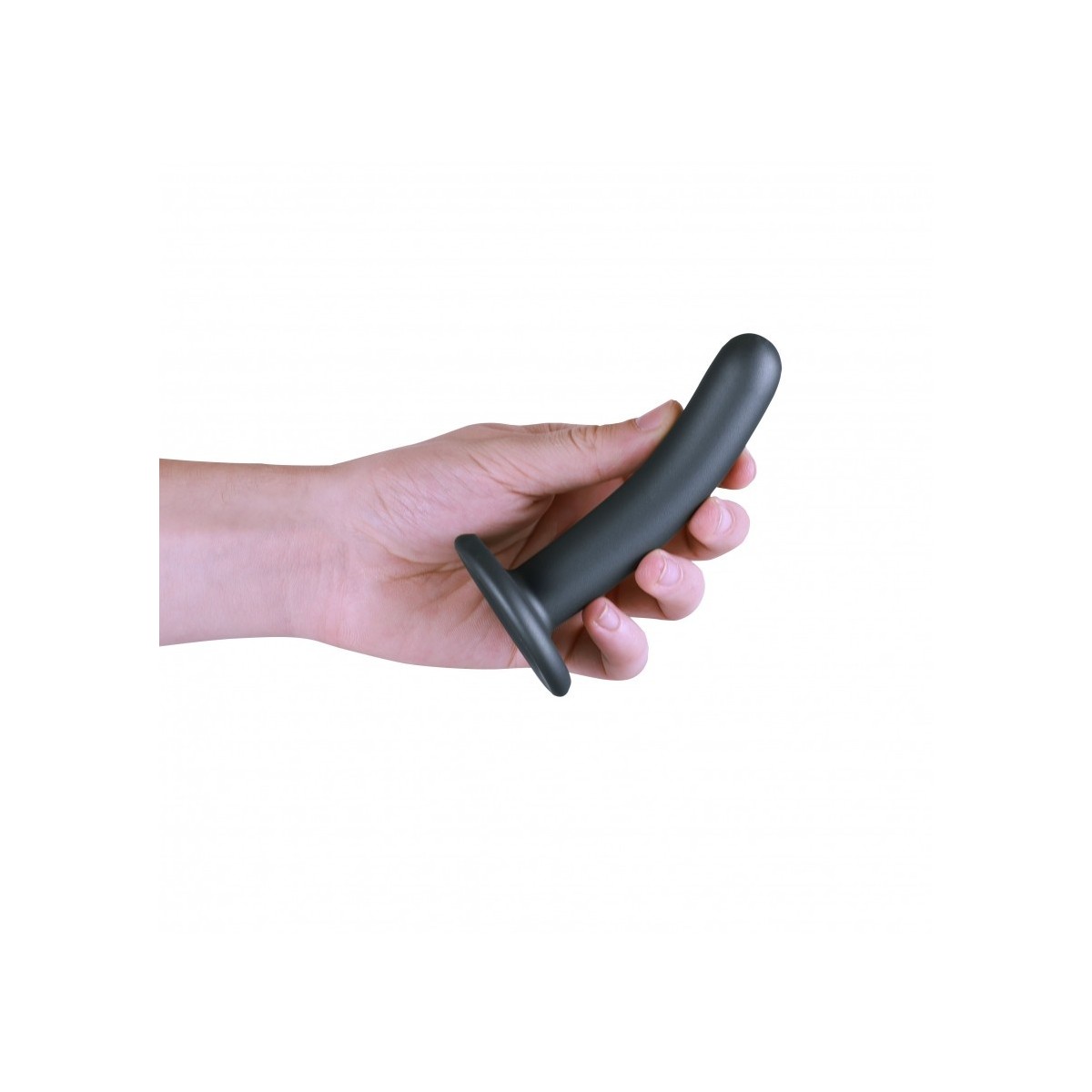 Dildo ventosa liscio punto G 12.5cm Gun Metal