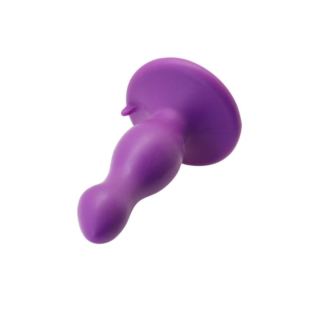 Plug anale con ventosa viola in silicone