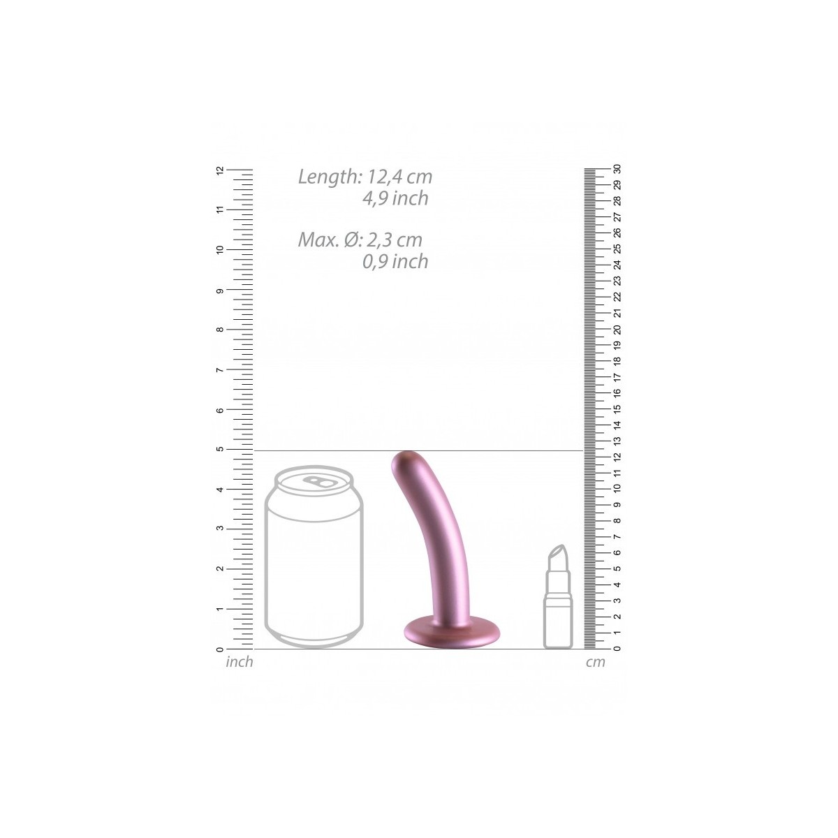 Dildo ventosa liscio punto G 12.5cm Rose Gold