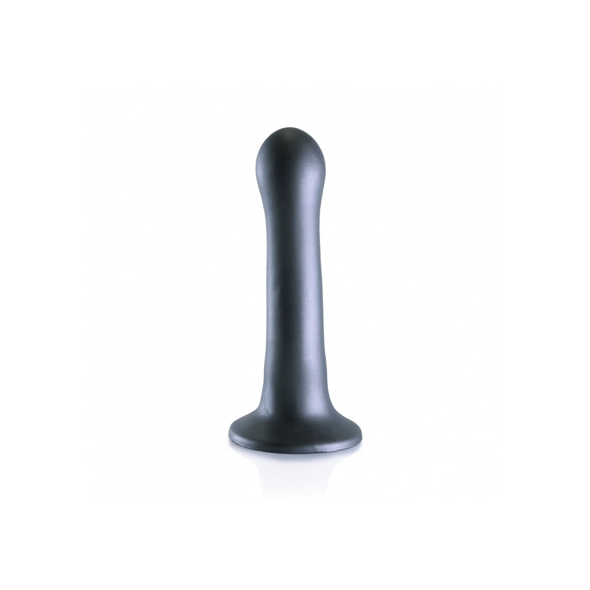 Dildo ventosa curvy punto G 18 cm Gun Metal