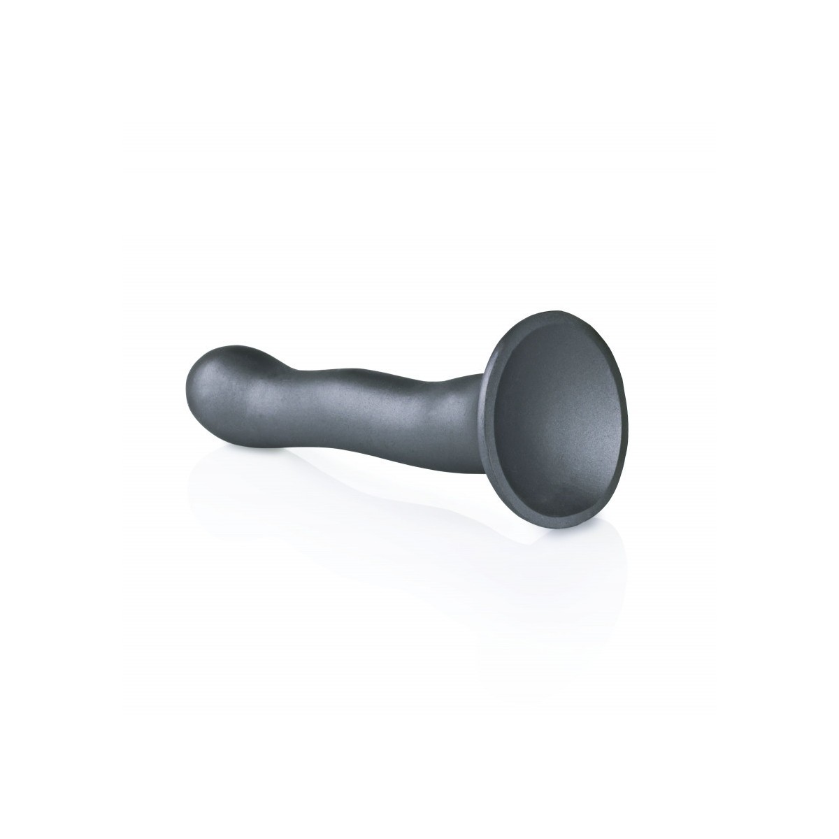 Dildo ventosa curvy punto G 18 cm Gun Metal