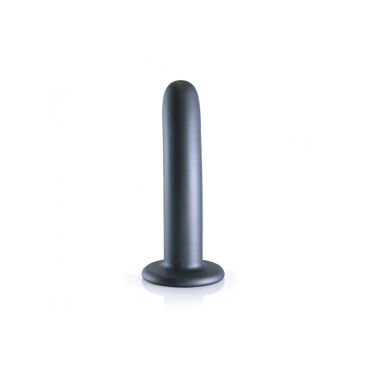 Dildo ventosa liscio punto G 15 cm Gun Metal