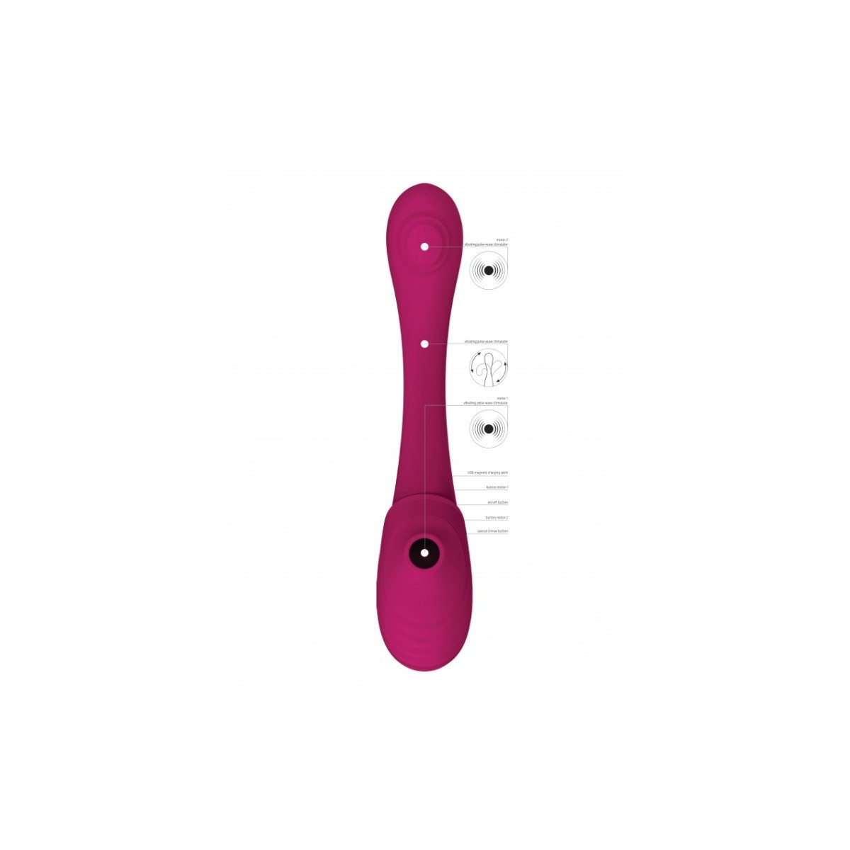 Vibratore vaginale doppia stimolazione fucsia