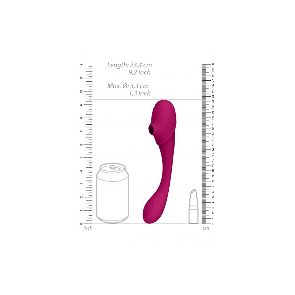 Vibratore vaginale doppia stimolazione fucsia