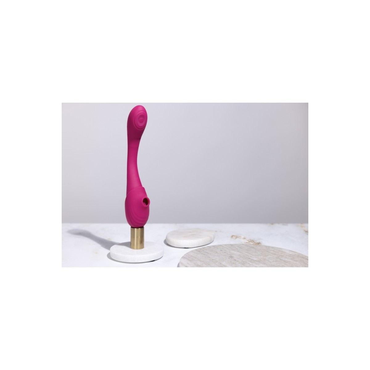 Vibratore vaginale doppia stimolazione fucsia