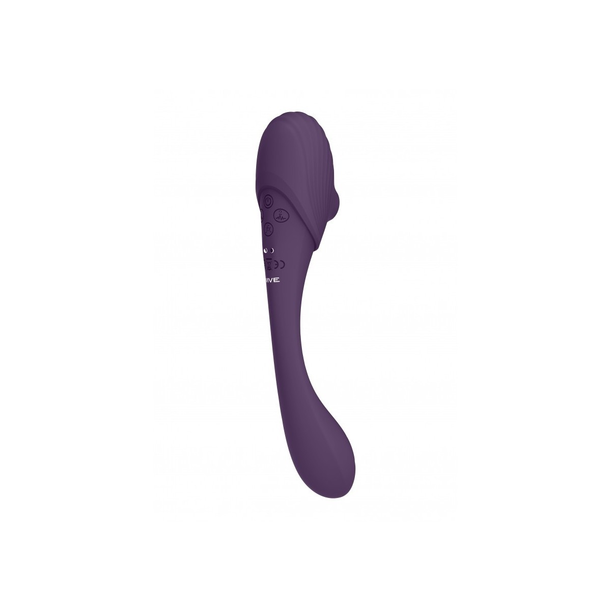 Vibratore vaginale doppia stimolazione viola