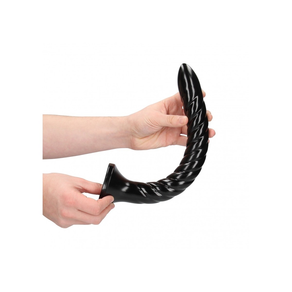 Fallo anale Swirled Anal Snake 30 cm nero