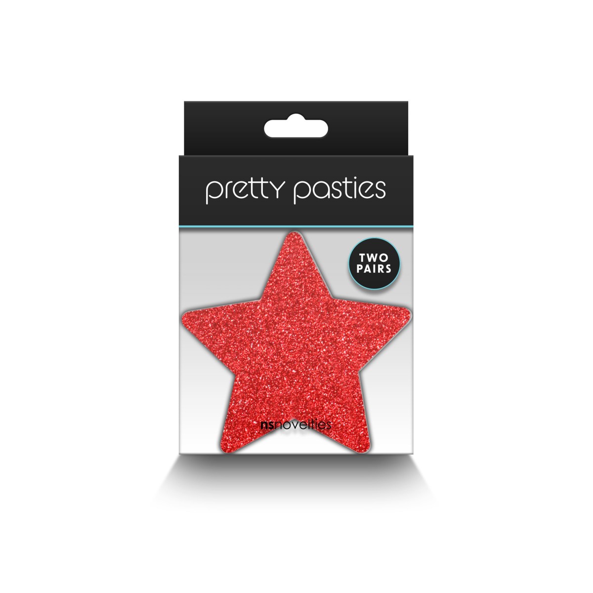 Copricapezzoli stella glitter 2 p red/silver