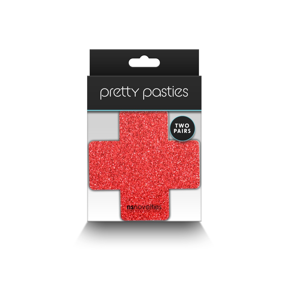 Copricapezzoli croce glitter 2 p red/silver