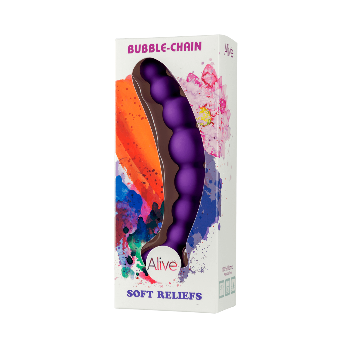 Fallo anale in silicone sfere viola