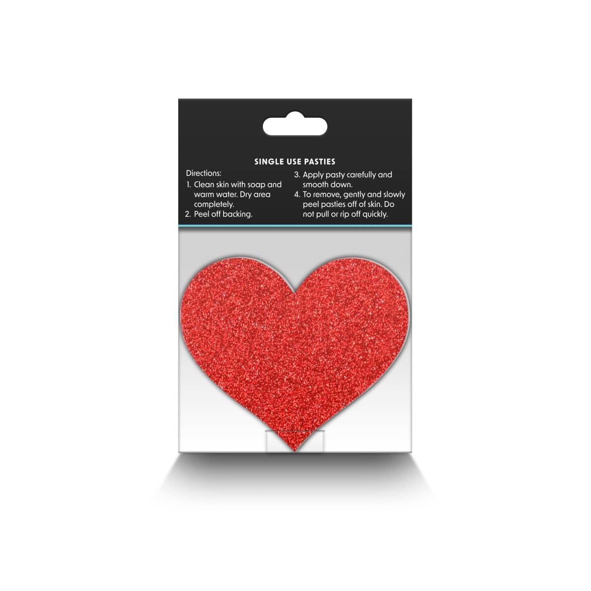 Copricapezzoli cuore glitter 2 p red/silver