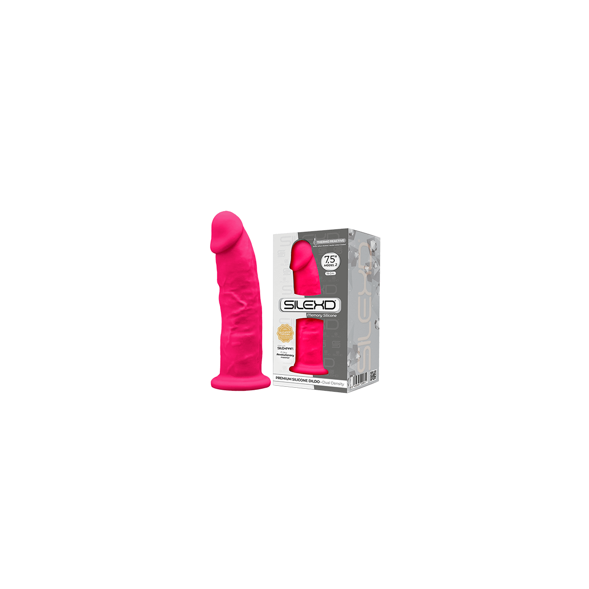 Dildo realistico SILEXD Model 2 19 cm fucsia