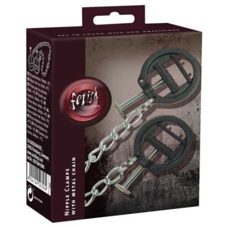 Pinze per capezzoli strizza seno donna con catena nipple bondage fetish  chain